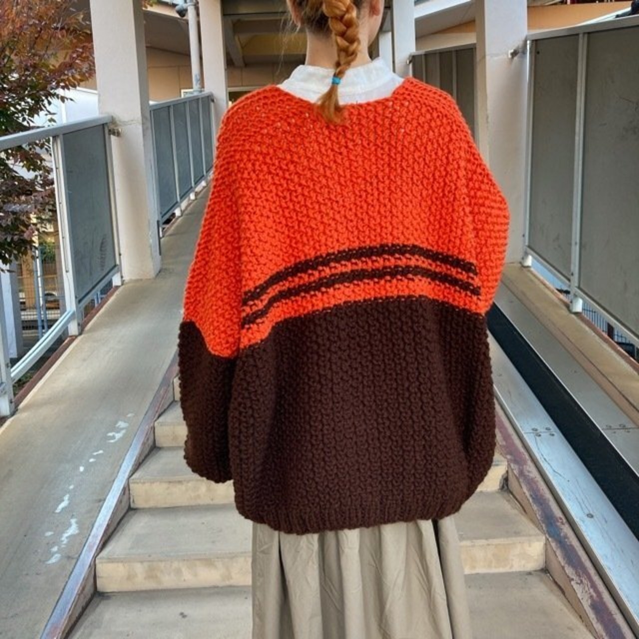 Hand Made Knit　ルーズブラウンカーディガン