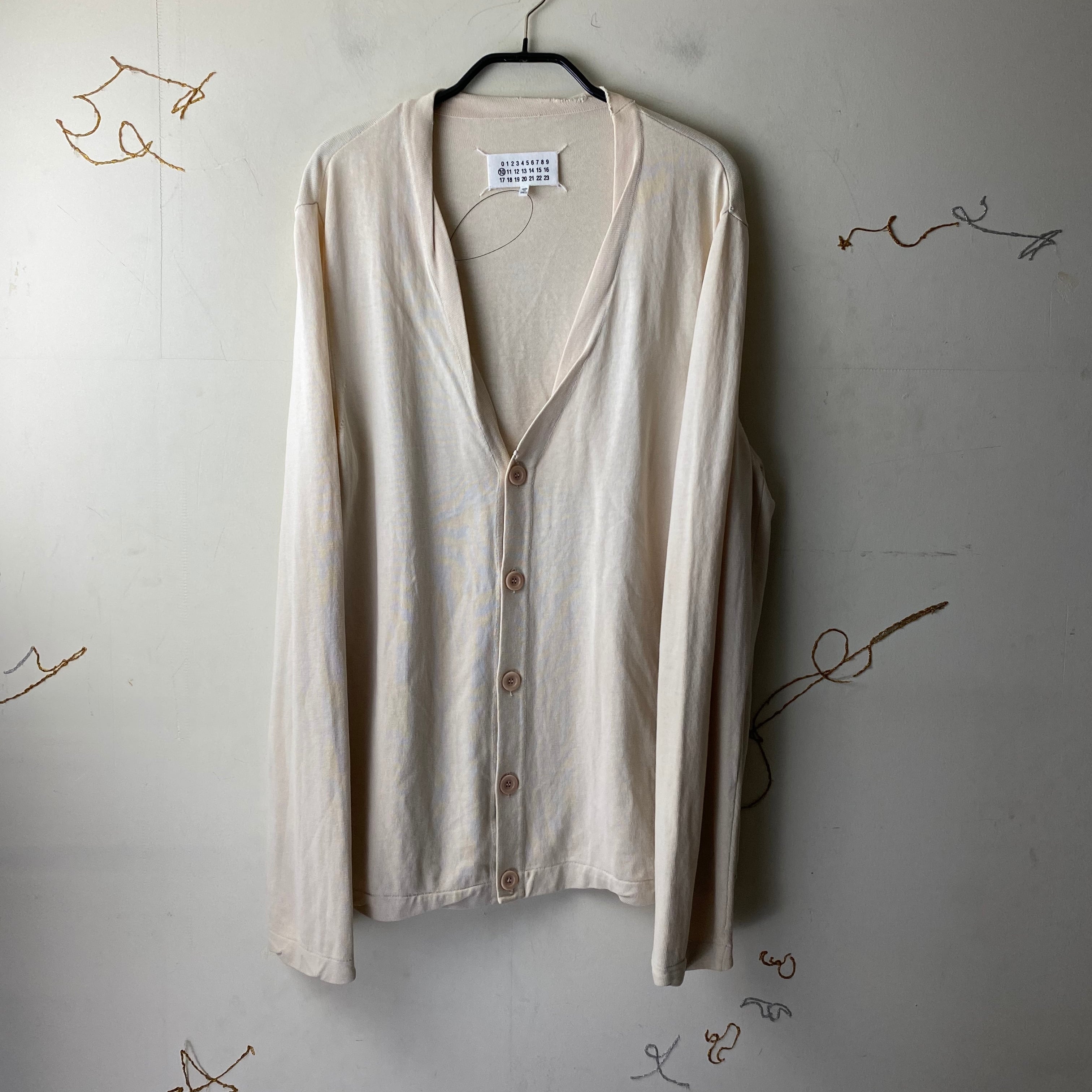 2013SS MAISON MARTIN MARGIELA cotton twist trim design cardigan 