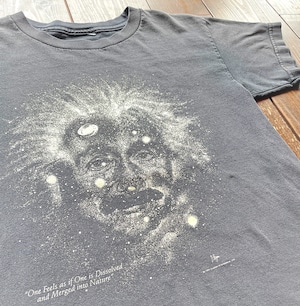 90s Einstein Luminous print T-Shirt  Size about  SMALL
