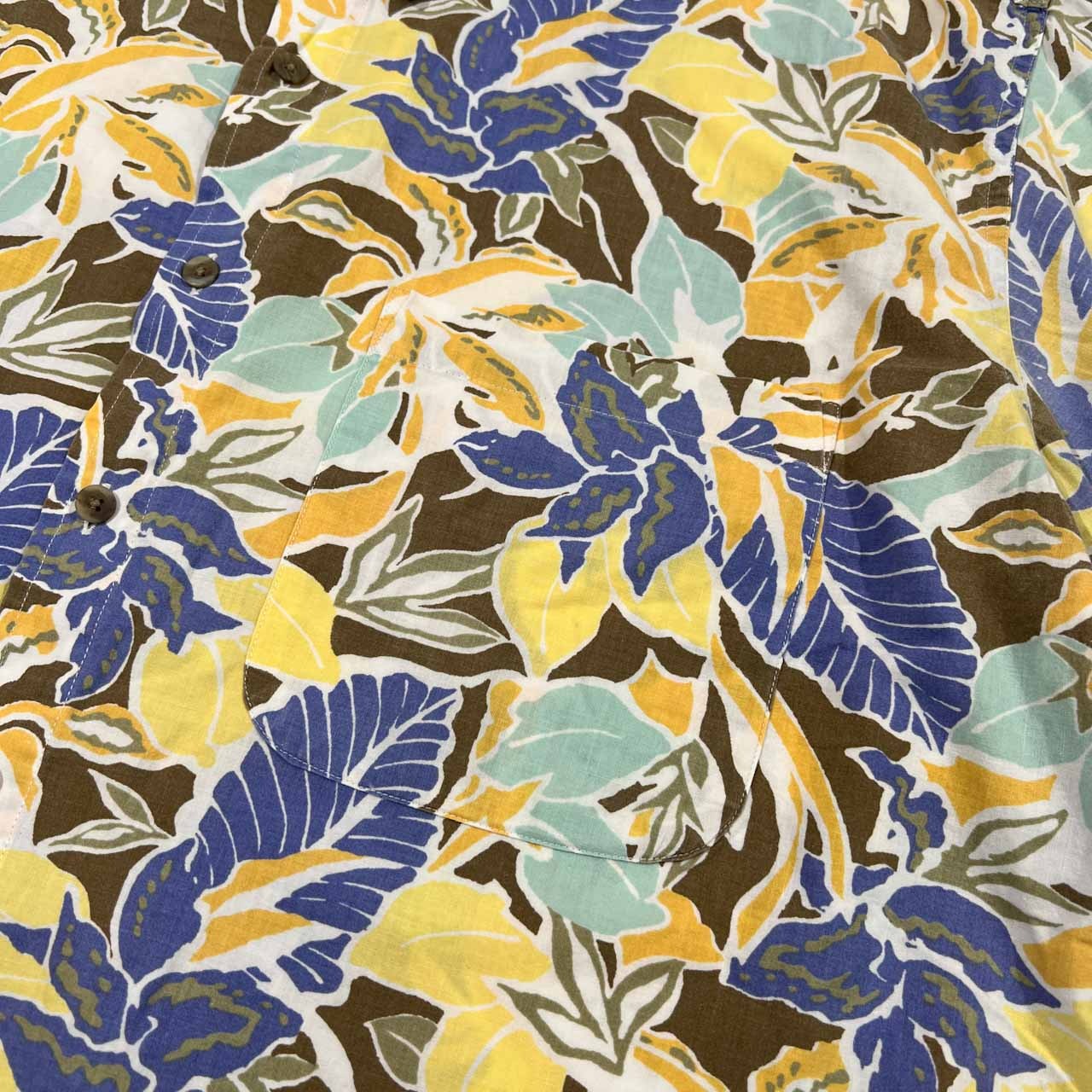 80s 90s L.L.Bean エルエルビーン ハワイアン 総柄 半袖 アロハシャツ サイズ L /ビンテージ/メンズ/アウトドア