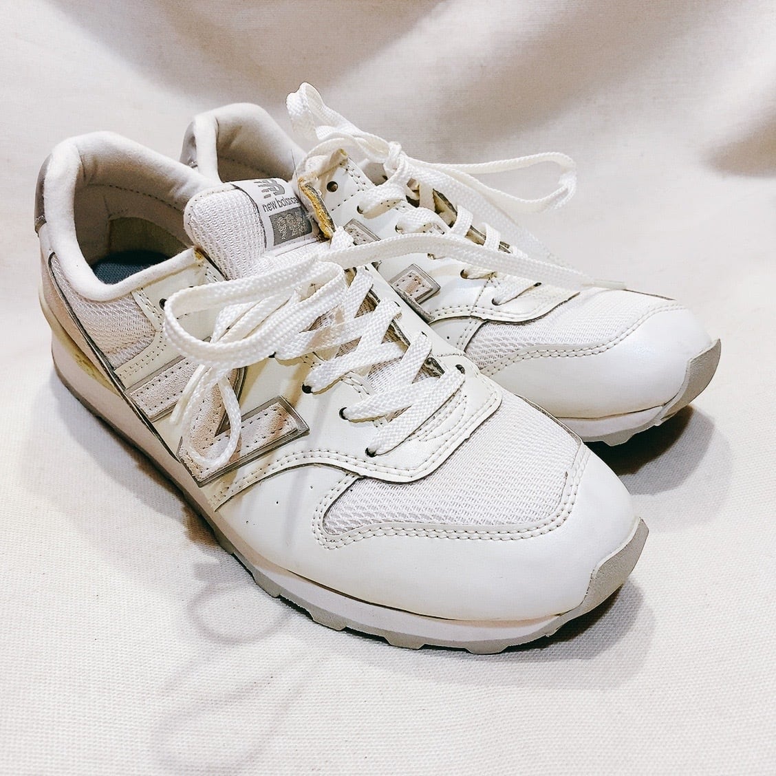 ニューバランス966 スニーカー 白 レザー new balance 996 | UTA