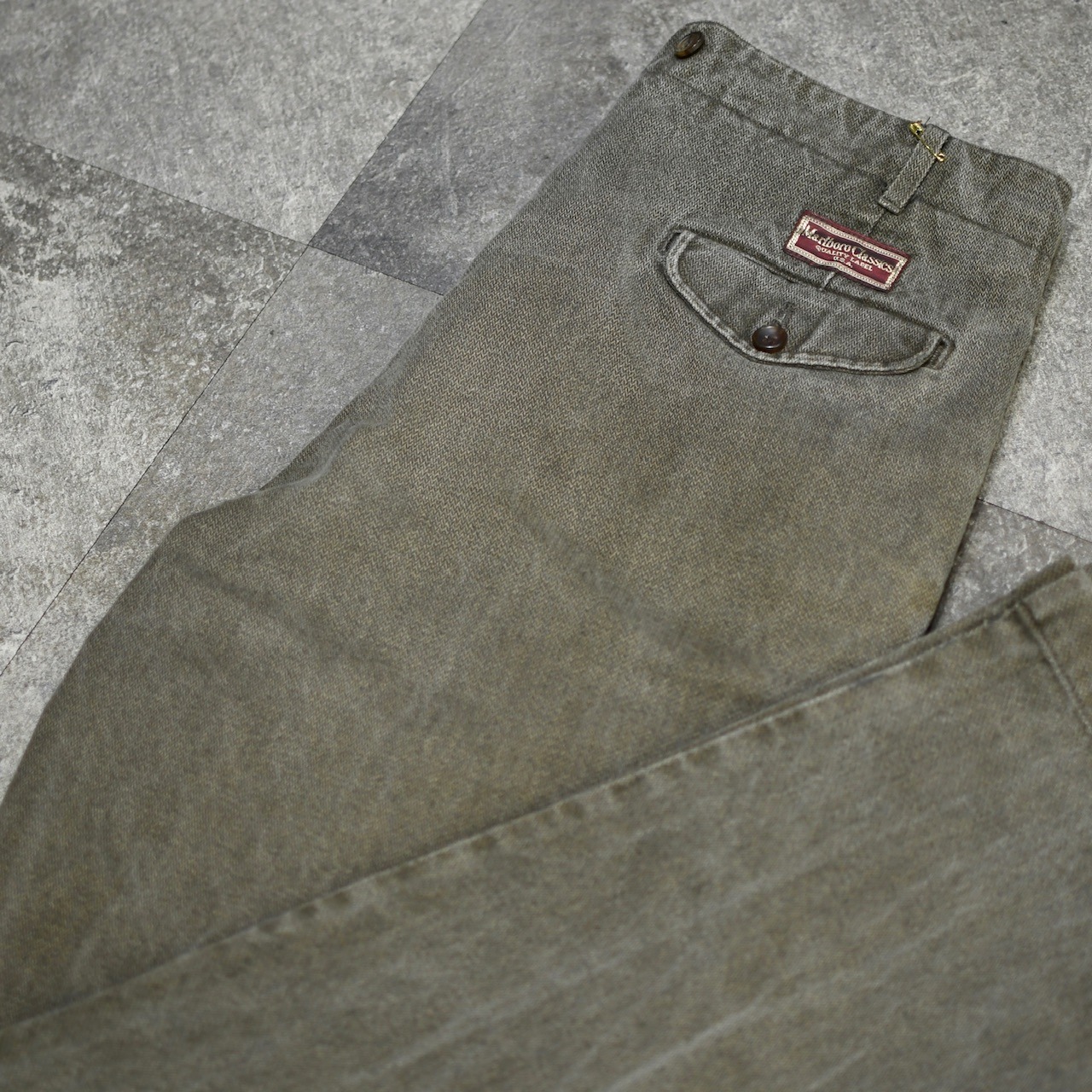 marlboro classics fade herringbone twill denim pants