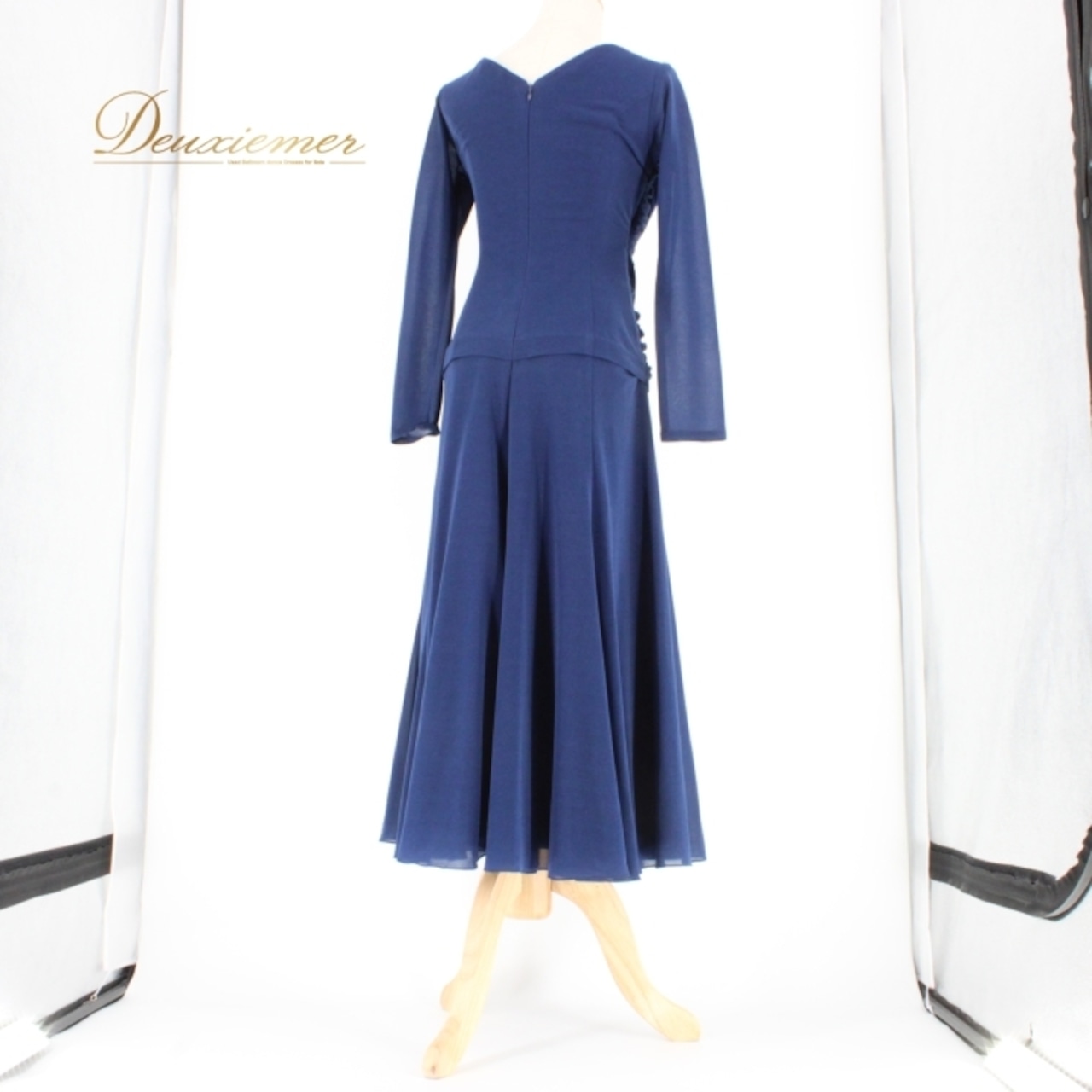 社交ダンス 衣装 スタンダード ドレス ワンピース レッスンウェア パーティドレス レディース ネイビー系 紺 Fantasy ファンタジー 無地 大人 ネイビー 成人用 エレガント フォーマル ドレスアップ 演出 シンプル 高品質 ポリエステル製 伸縮性 結婚式 2次会 発表会 ステージ衣装 体型カバー ルームウェア スタイルアップ