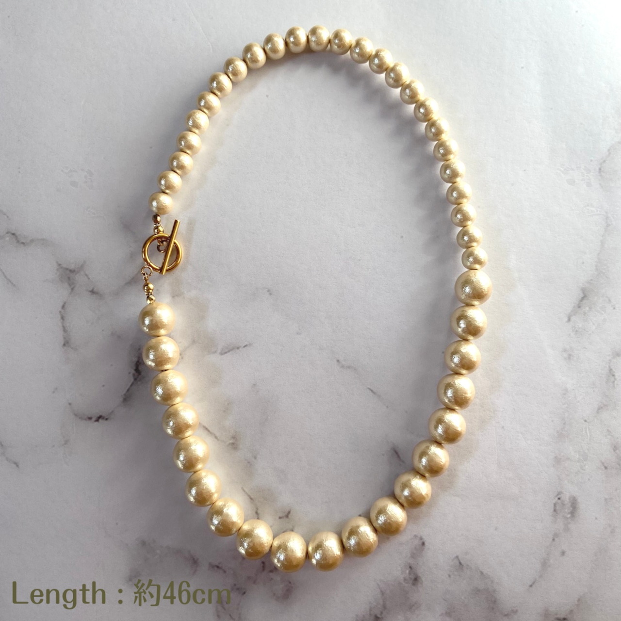 コットンパールネックレス46cm〈long type〉 | Monare accessory コットンパールネックレス46cm〈long type〉 | Monare accessory