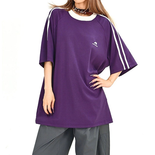 ダブルサイドラインラグランリンガーTシャツ 2col   R01892