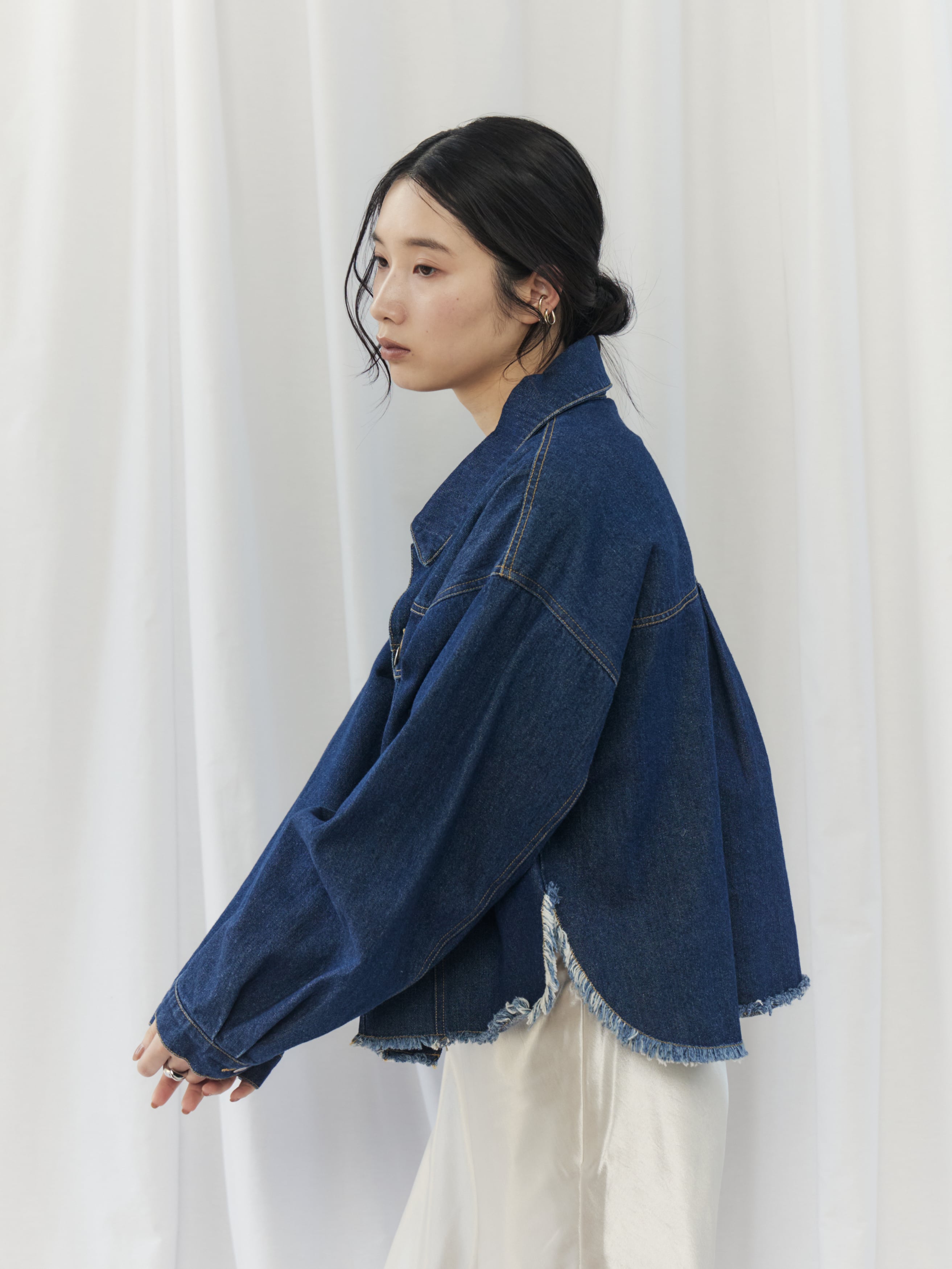 FRINGE DENIM JACKET（ﾌﾘﾝｼﾞﾃﾞﾆﾑｼﾞｬｹｯﾄ）【5513027】 | CIEL'AIR
