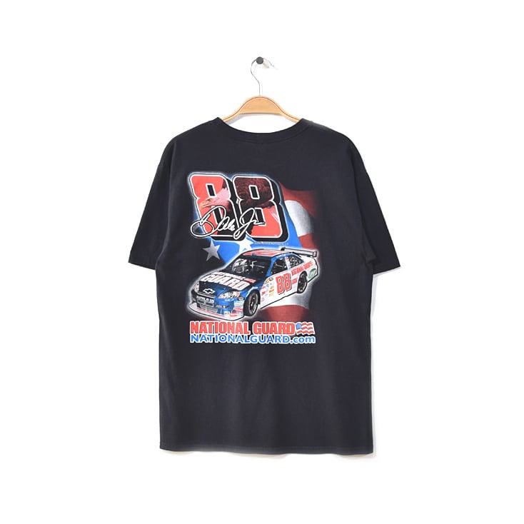 90年代 NUTMEG Dale Earnhardt デイルアーンハート NASCAR ナスカー スポーツプリントTシャツ USA製 メンズL ヴィンテージ /eaa314829