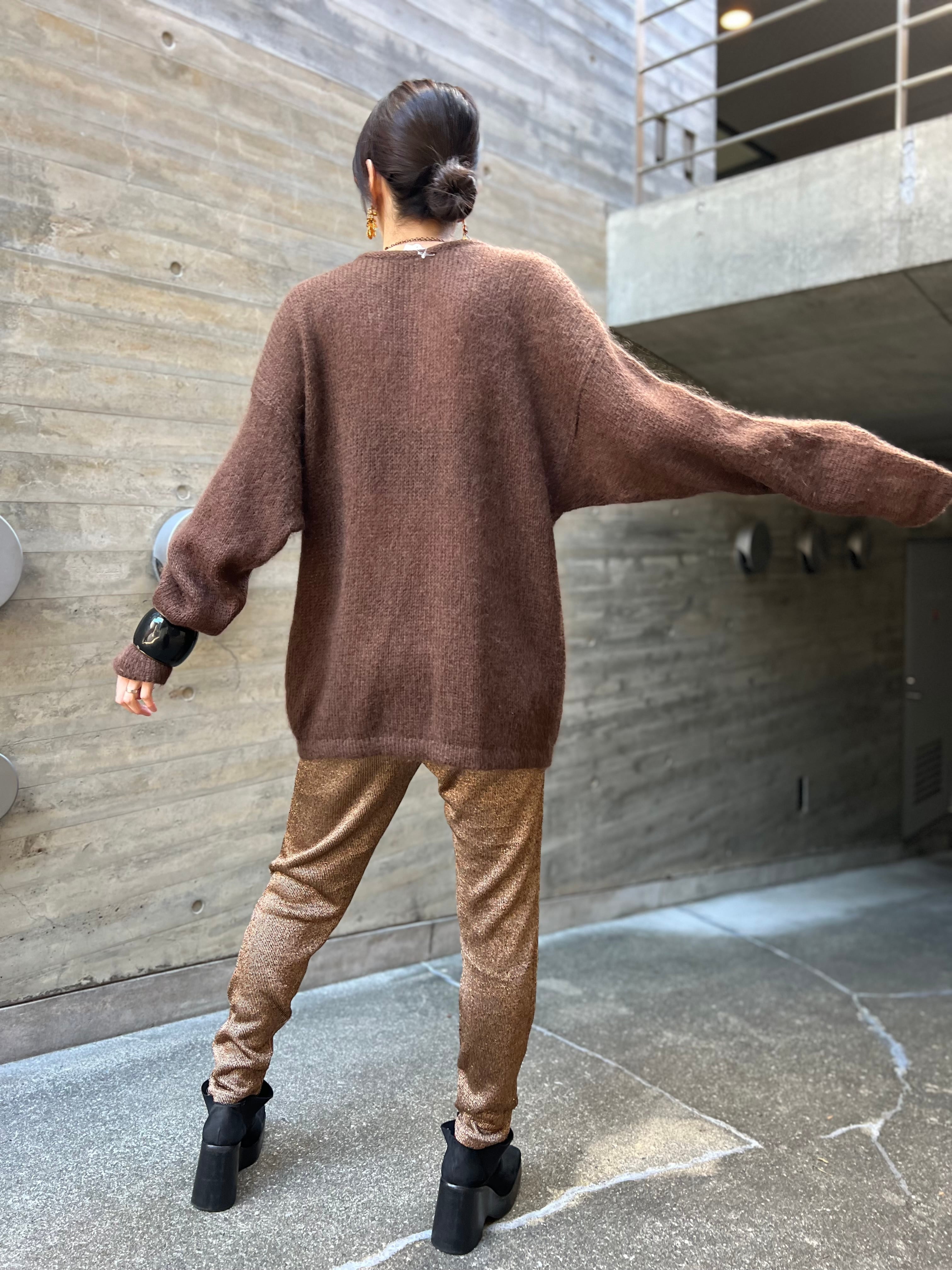 80s Mocha brown × mohair sweater ( ヴィンテージ モカブラウン