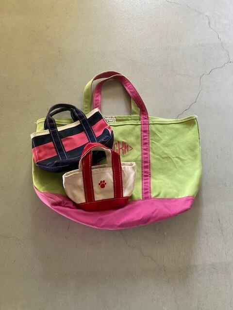 レッドMINI：L.L.Bean エルエルビーン ドッグ 足跡 トートバッグ