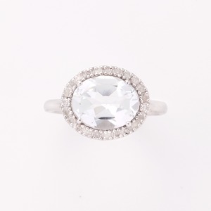 ホワイトトパーズ ダイヤモンドメレリング