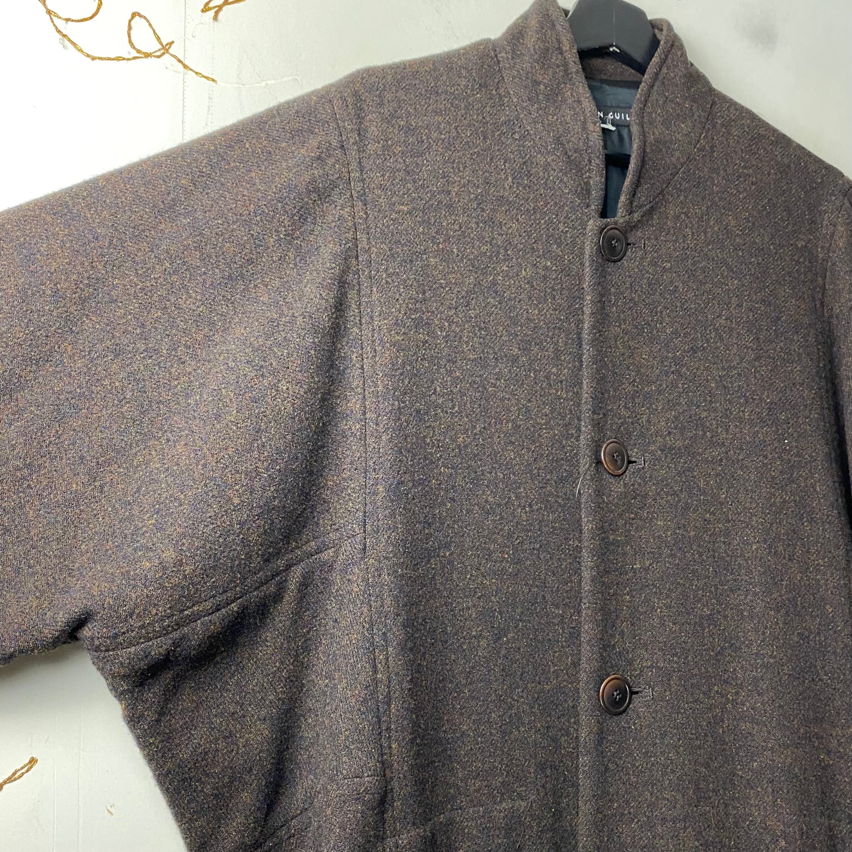 vintage SHIRIN GUILD stand collar wool coat | NOIR ONLINE