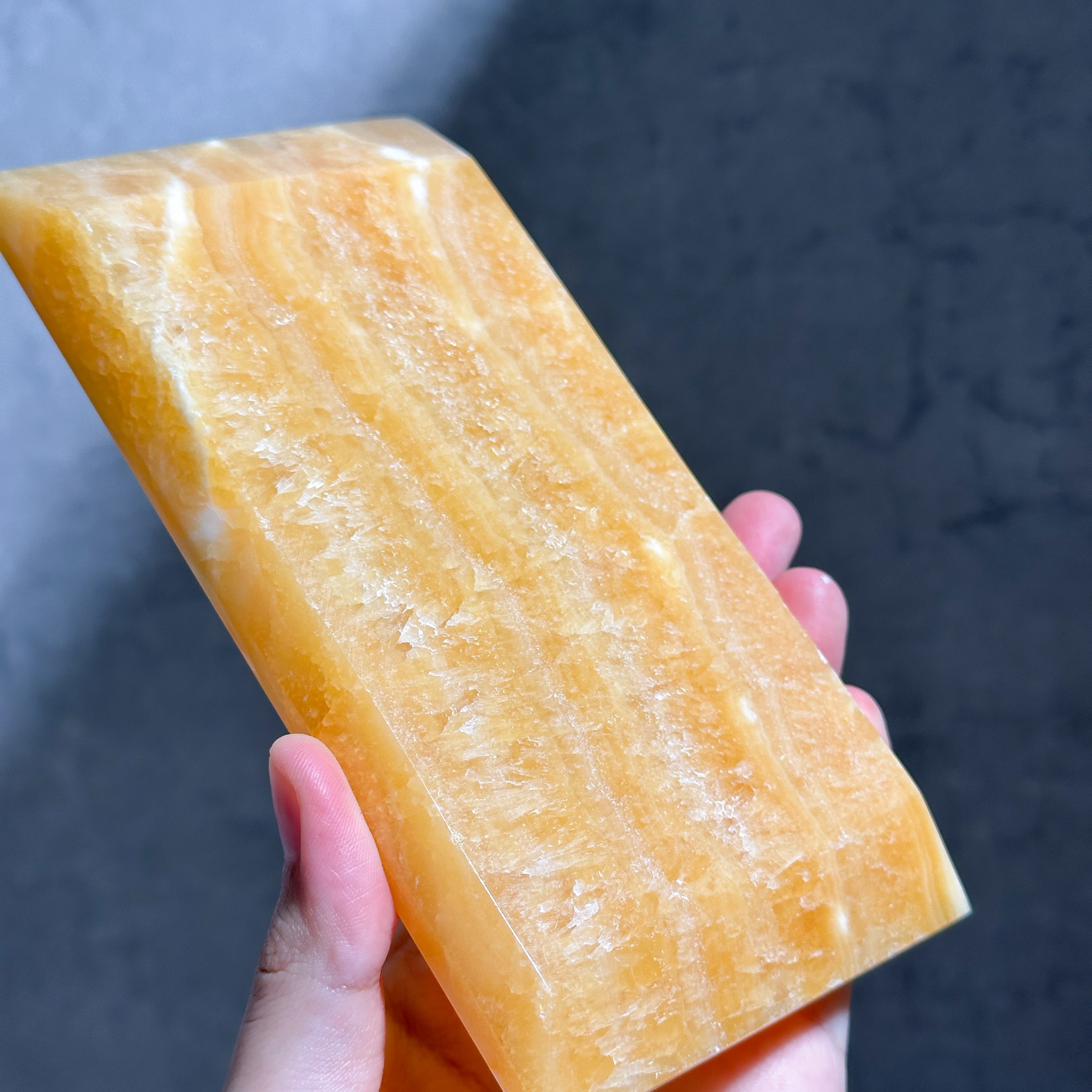 オレンジカルサイトのトレー 01◇ Orange Calcite ◇ 天然石・鉱物