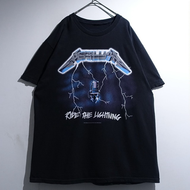 "METALLICA" Black Print Design Band T-Shirt