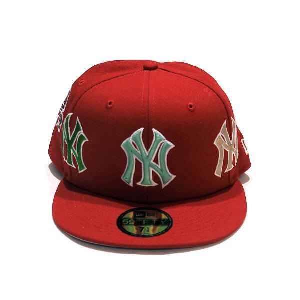 Supreme newera 7 3/4 未使用 ヤンキース mlb