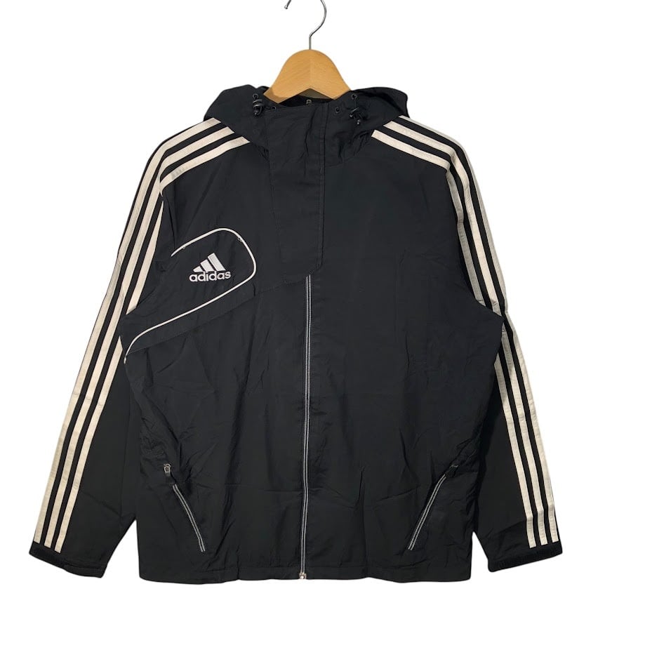 アディダス★90s デサント 刺繍ロゴ 切替 トラックジャケット 黒 XL相当 中古・古着通販】adidas Originals (アディダスオリジナル) 90's