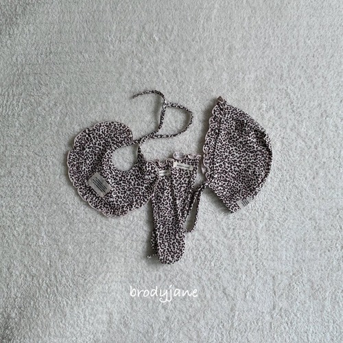 brody jane［取寄］leopard bonnet, socks, bib 26autumn