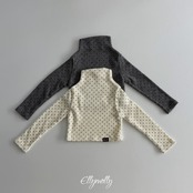 エリーモリー / ELLY MOLLY / ドット起毛ハイネックTシャツ / 韓国子供服 / ジュニア / 26winter〖取寄〗*13~15号*