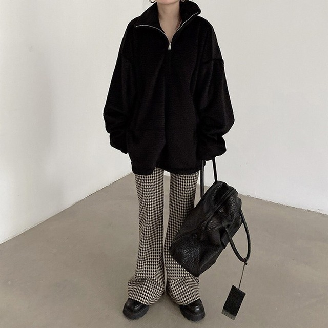 ストレッチベルベットフレアパンツ