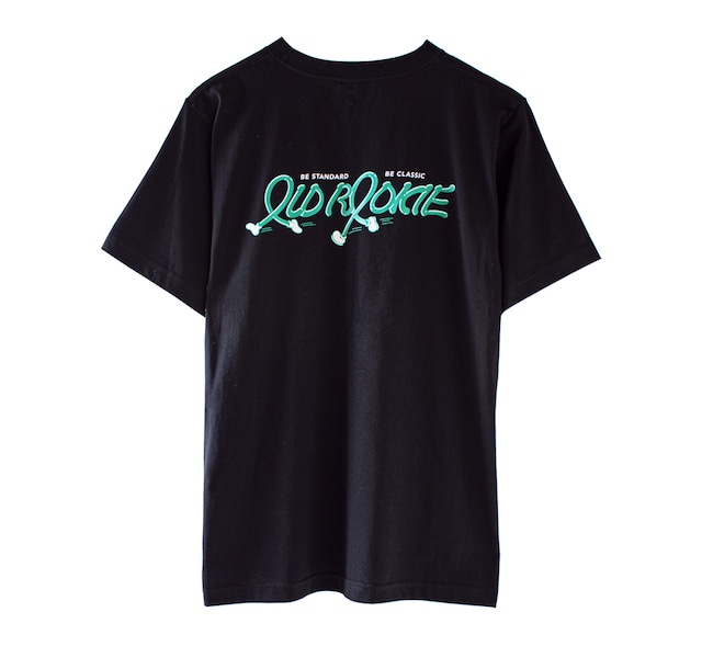 "EQUALIZER LOGO" S/S T-SHIRT BLACK × TURQUOIS