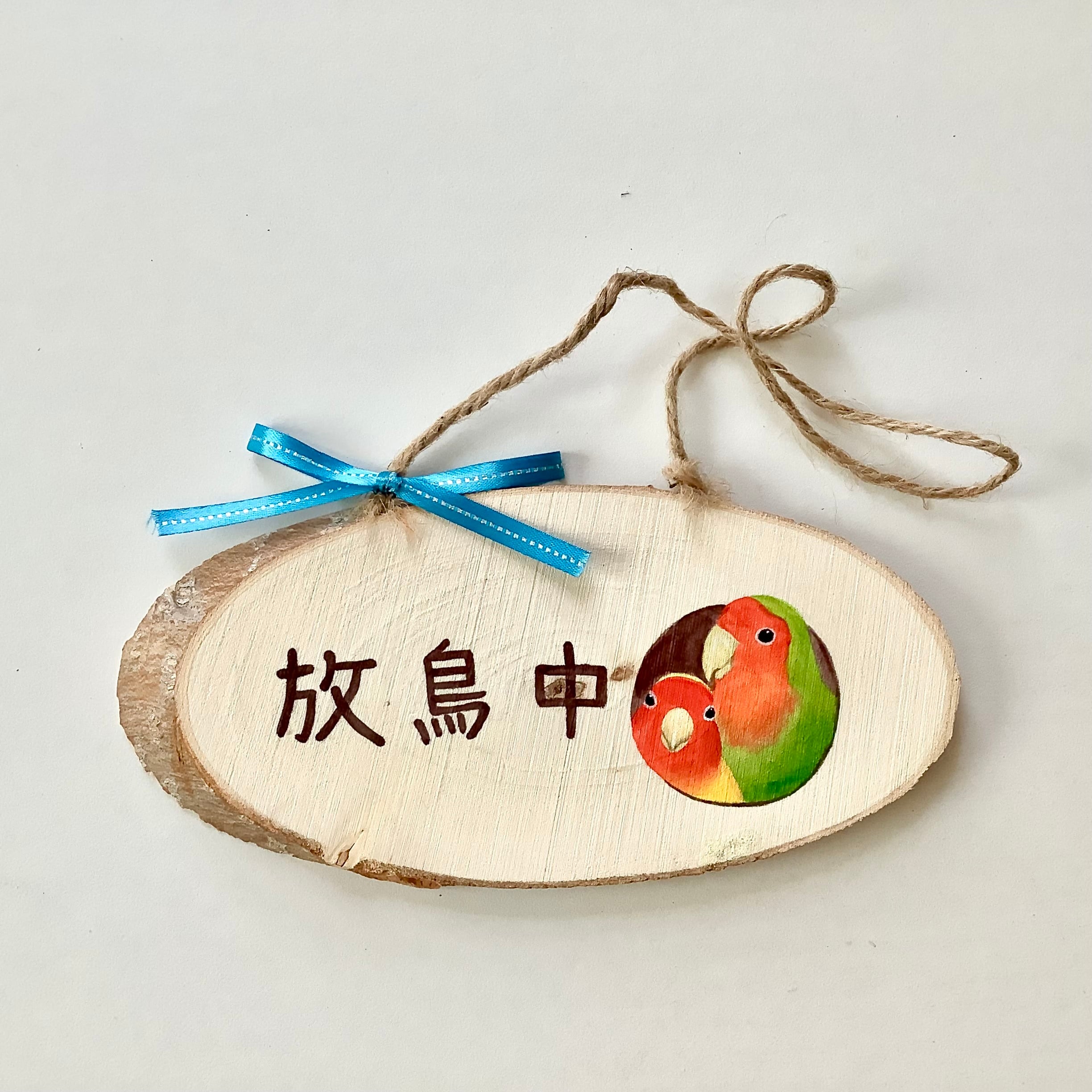 999円！★ドアプレート ハンドメイド★ 放鳥中 ドアプレート welcome ハンドメイド ／コザクラインコ | 動物の