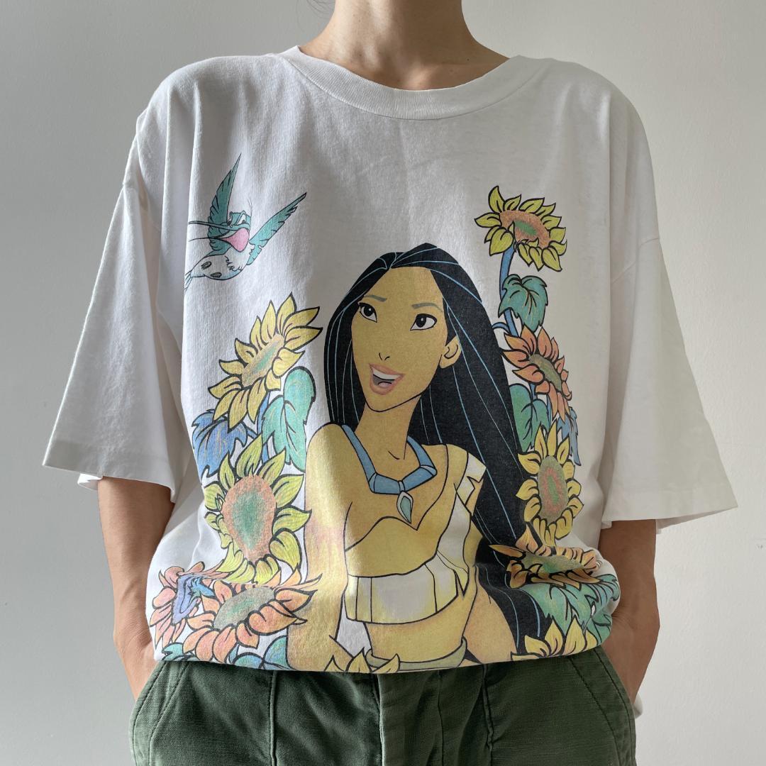 tGG85 Tシャツ 90s ポカホンタス 映画 ムービー ディズニー キャラ