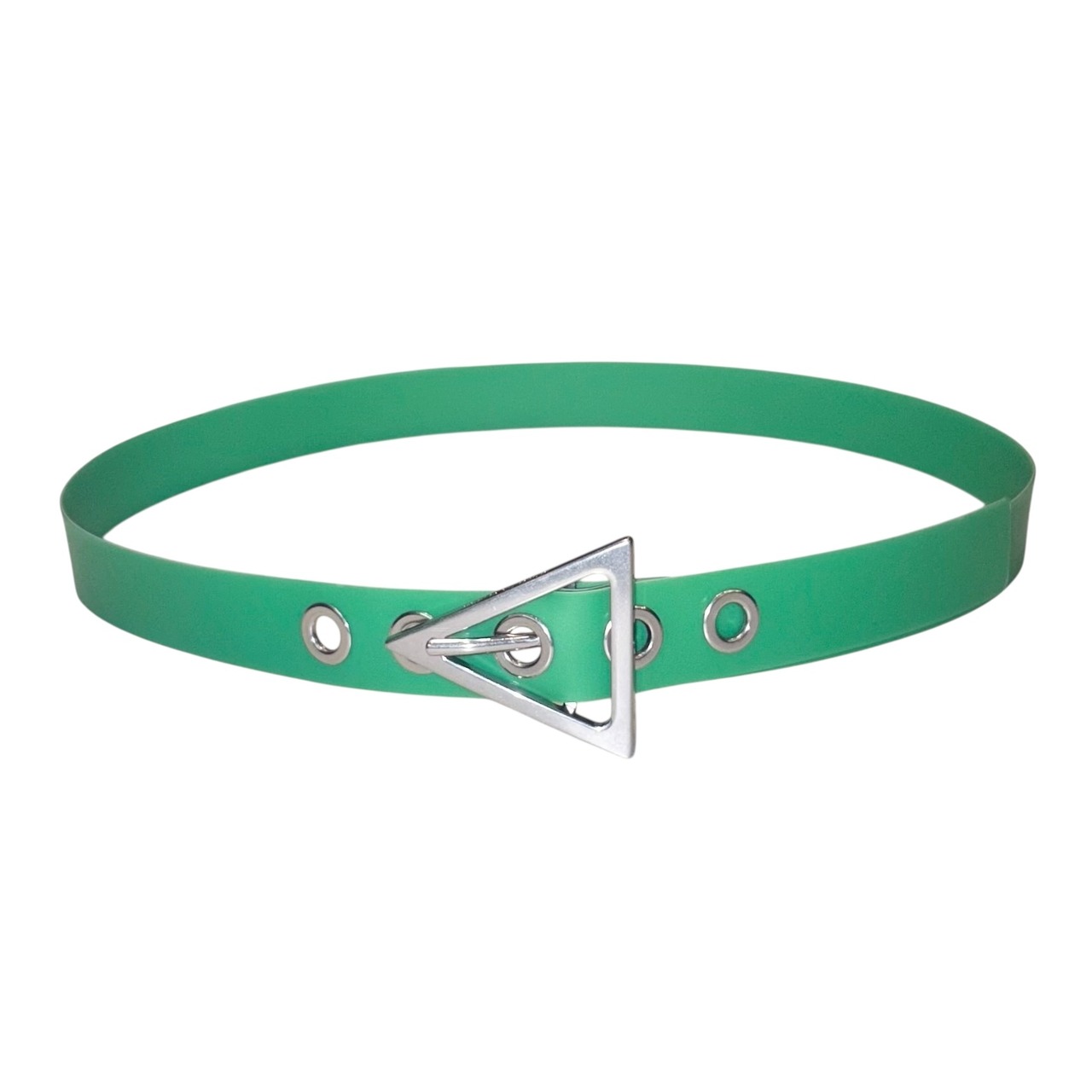 BOTTEGA VENETA green rubber belt “Triangle”