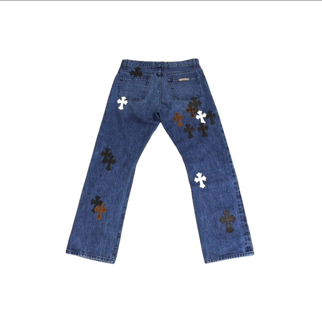 CHROME HEARTS クロムハーツ ウォッシュド デニムパンツ クロスパッチ 