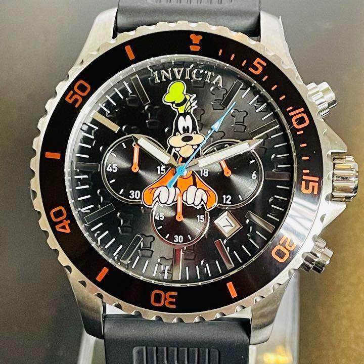 【新品】INVICTA/ディズニー/グーフィー/メンズ腕時計/クォーツ/ブラック