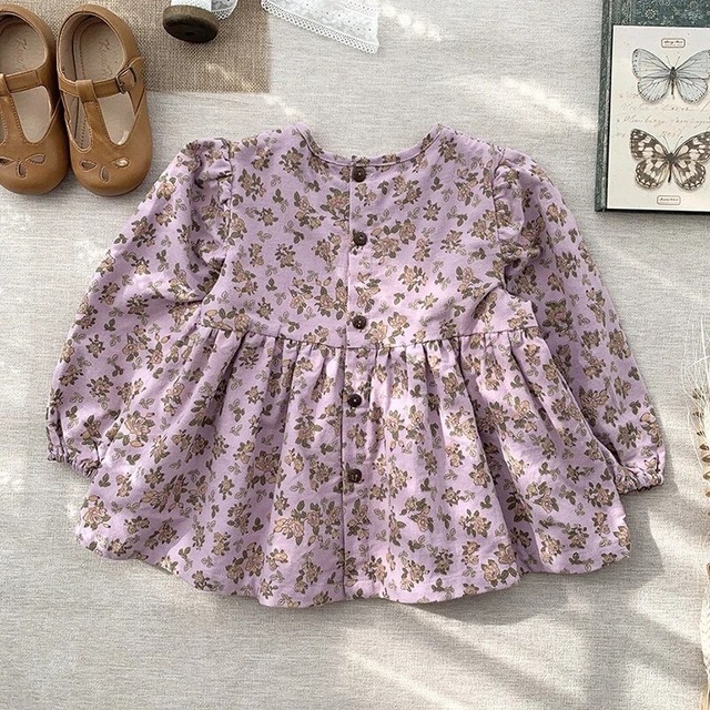 flower purple tunic