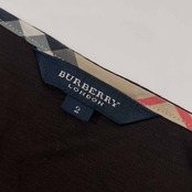 BURBERRY LONDON バーバリー Vネック デザイン Tシャツ カットソー 2/ダークブラウン レディース