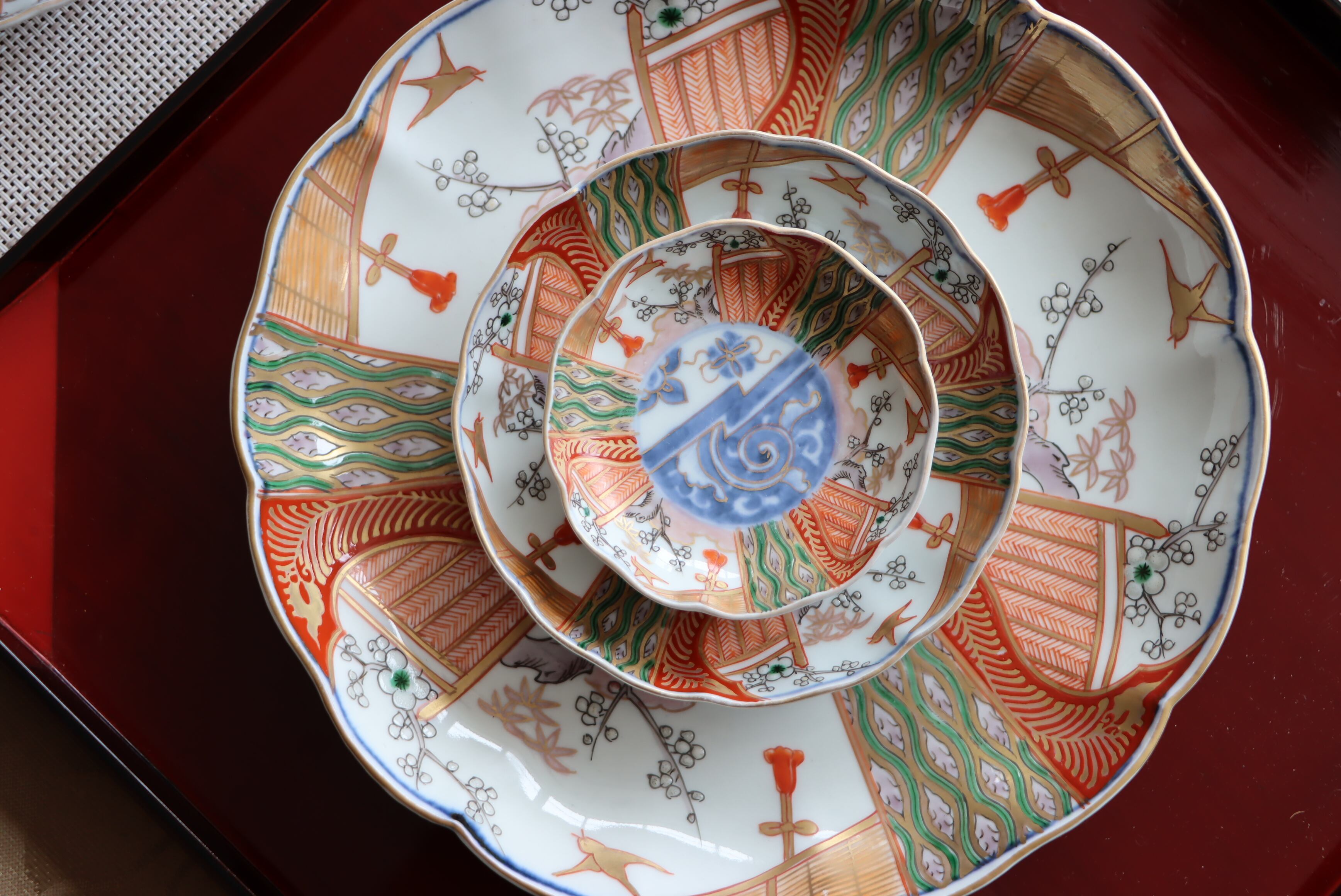 伊万里焼 色絵 花鳥文 小皿 通りもの/Imari small plate | (有)新原美術
