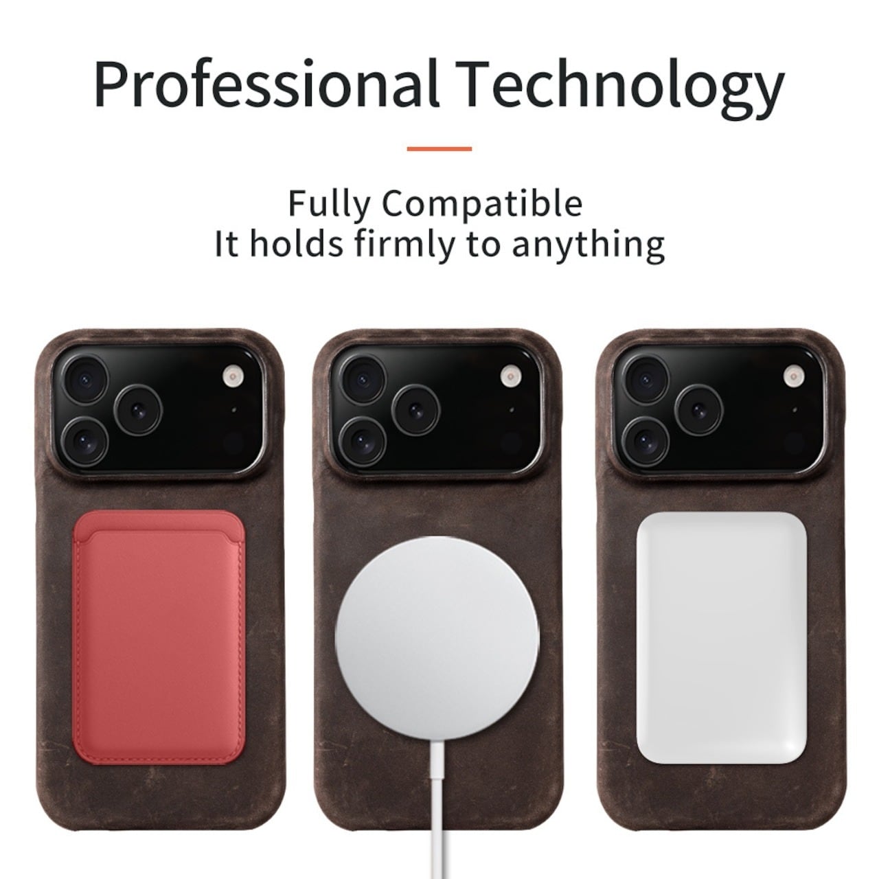 ◇iPhone 17/16/15/Pro/Pro Max/Air◇ Crazy Horse Leather Phone Case