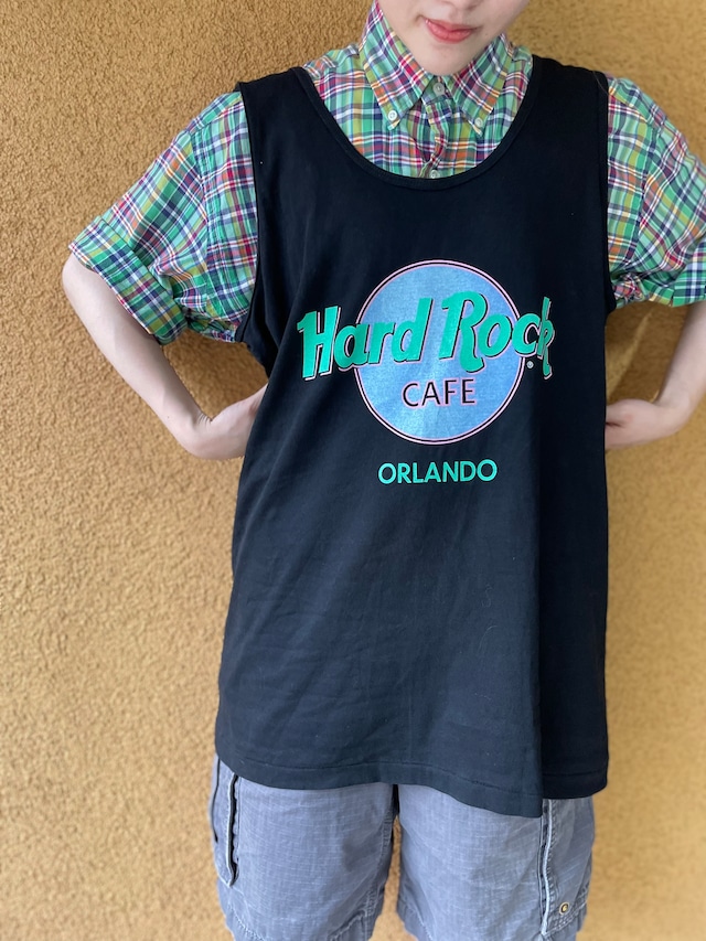 hard rock cafe tank top.made in usa(T10198)