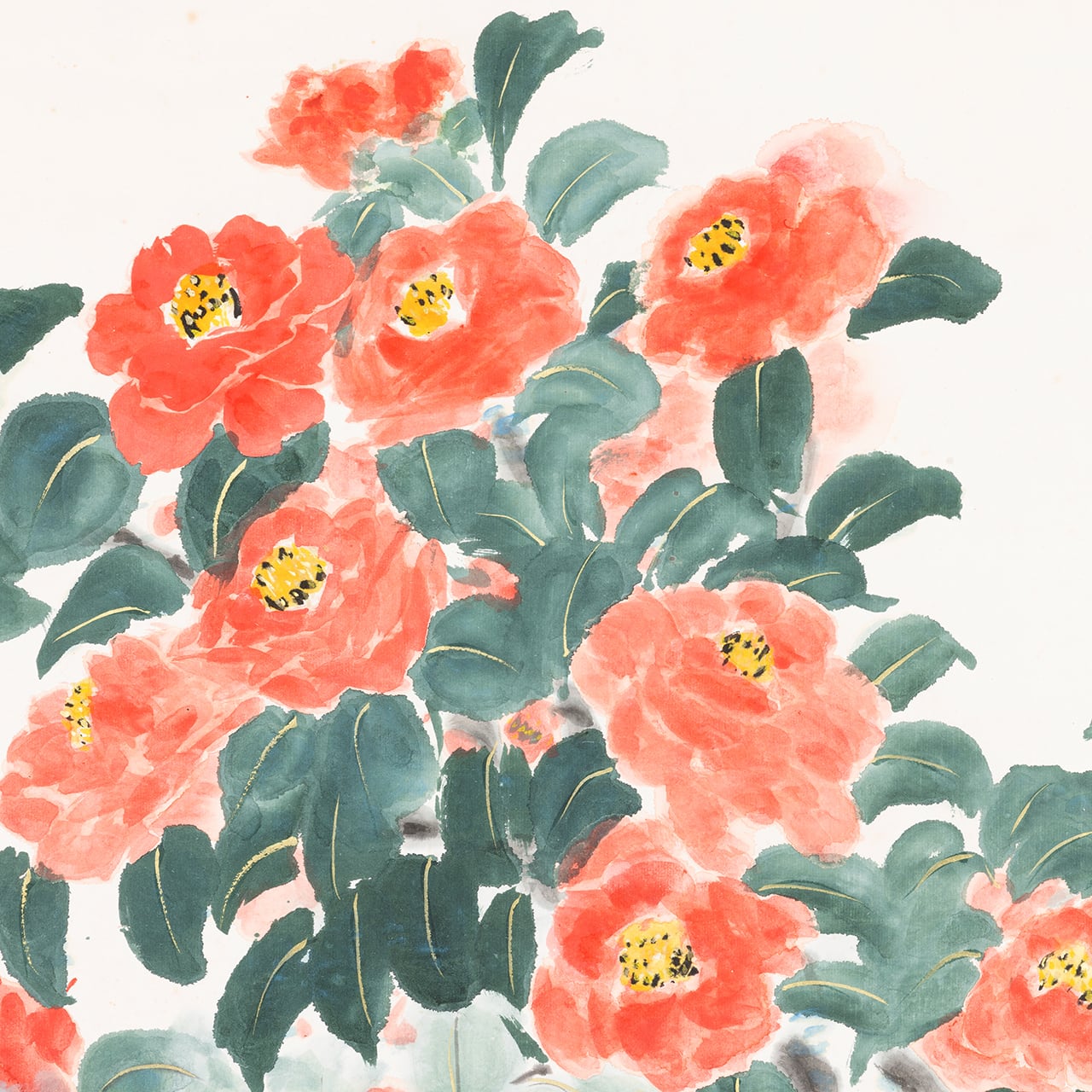 坂東貫山筆 椿花 | 山添天香堂