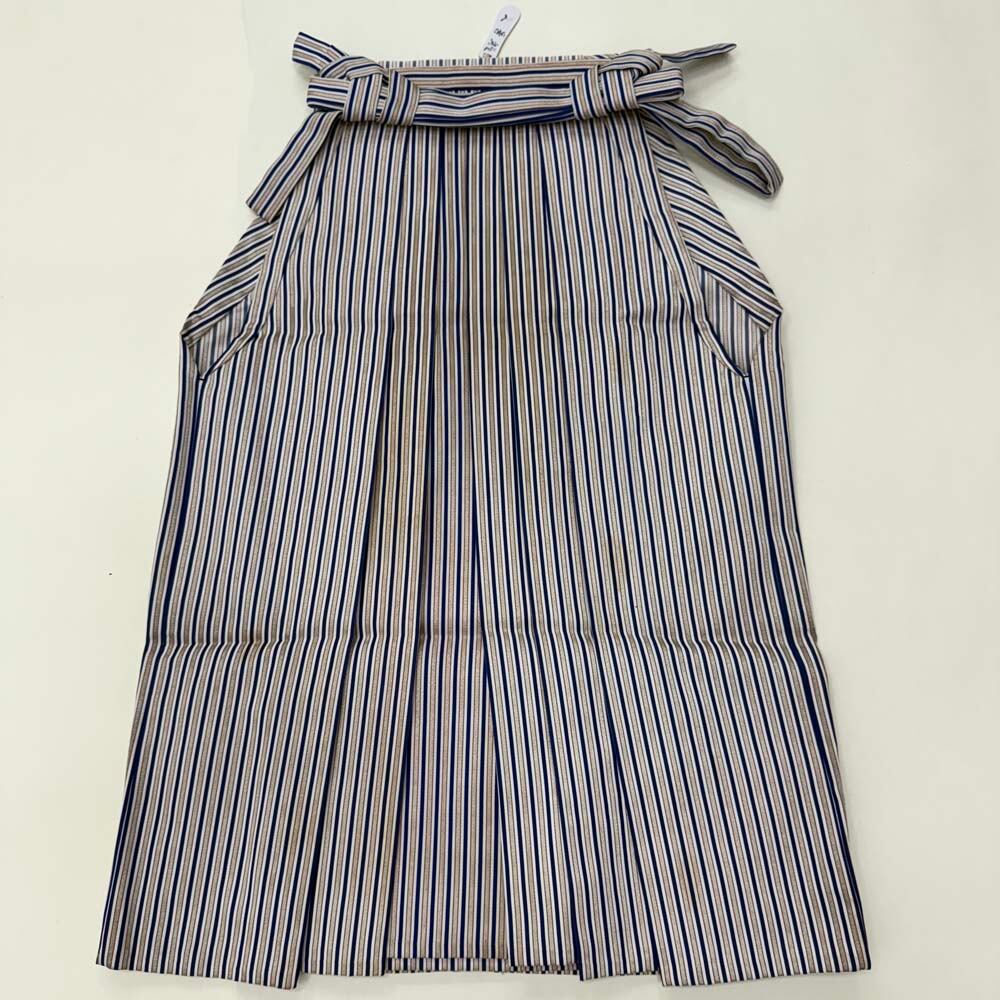 袴 行灯袴 男袴 紐下丈81cm 男性用袴 Sサイズ 紋付 成人式袴 縞 中古 4847