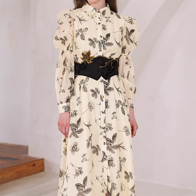 ボタニカルプリントワンピース　10920