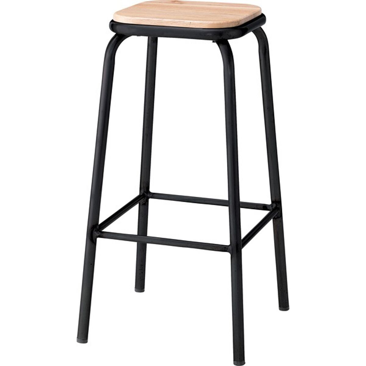 ハイスツール PC-67 ハイチェア 椅子 スチール 軽量 カラフル かわいい ポップ 天然木 玄関 リビング ブラック シルバー リビング ダイニング 作業場 カフェ ショップ バー 店舗 インテリア