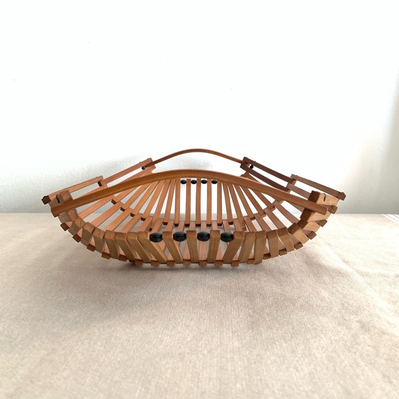 ビンテージ 竹トレー 古い竹製トレー 竹かご レトロ お洒落トレー