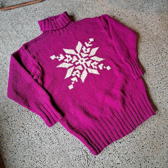 ネパール製 タートルネックセーター used [301034]