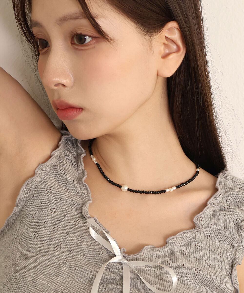 デザインビーズ ネックレス レディース アクセサリー パーティー 韓国製