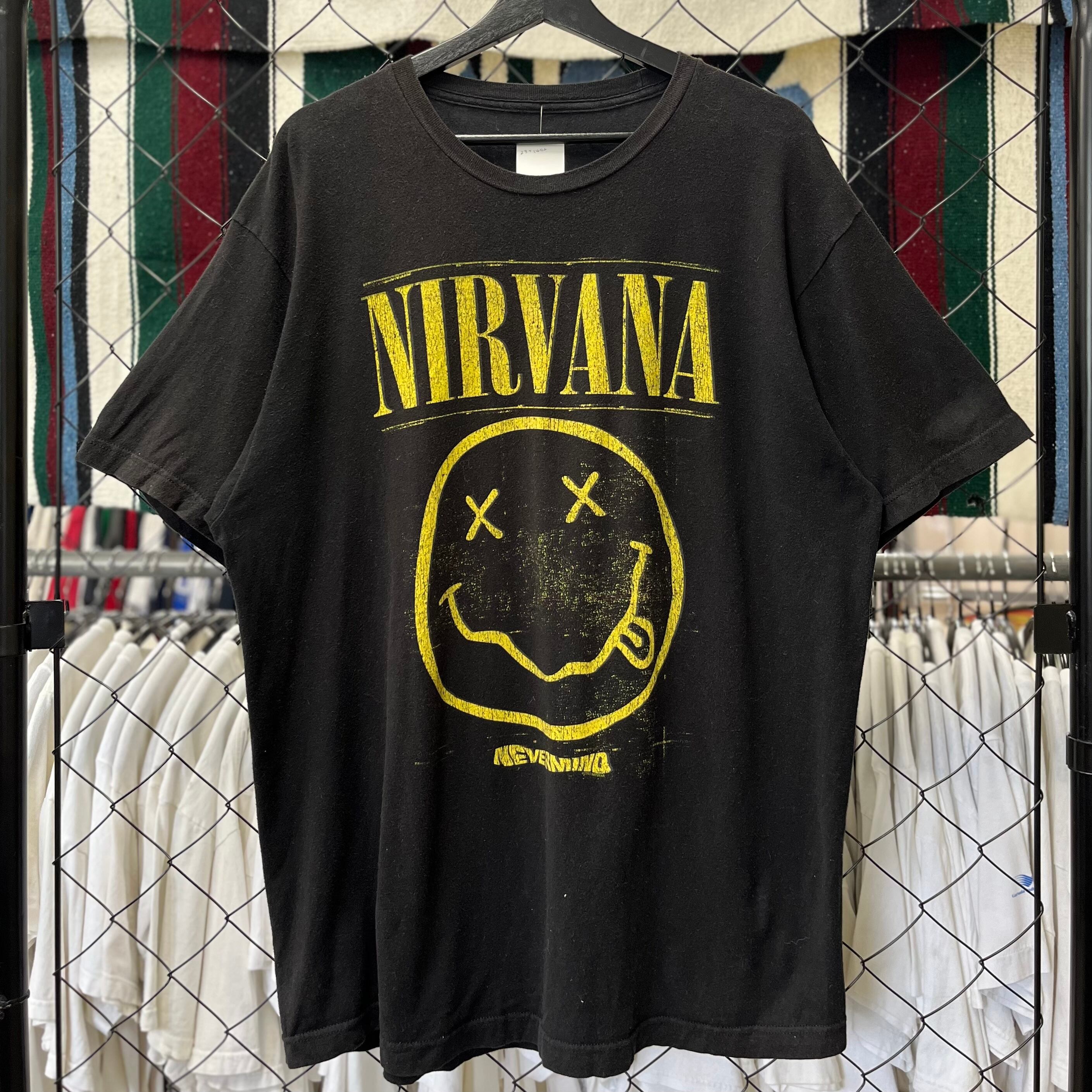 NIRVANA バンド系 半袖Tシャツ プリント割れ デザイン 古着 古着屋