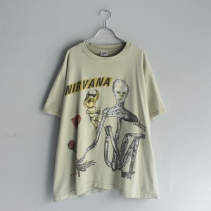 【VINTAGE】”NIRVANA”『INCESTISIDE』 90’s~ Front Printed Rock T-shirt s/s