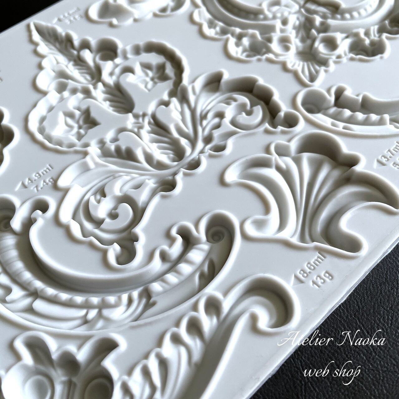 バロック調 モチーフ＆ラインc シリコンモールド | シリコンモールド