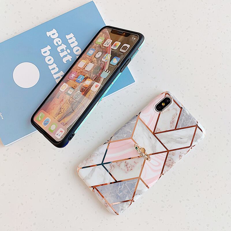 スマホケース Iphoneケース リング付き ピンクゴールド G 16 Googuu