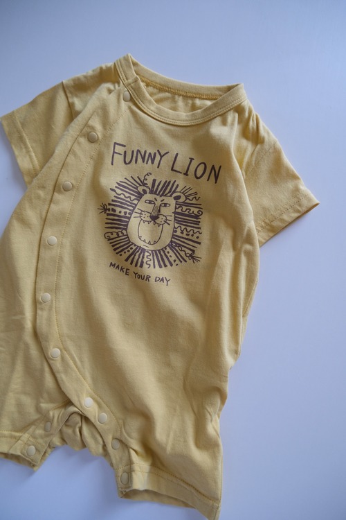 funny Lion ロンパース