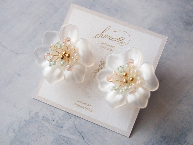 pearl flower ピアス/イヤリング