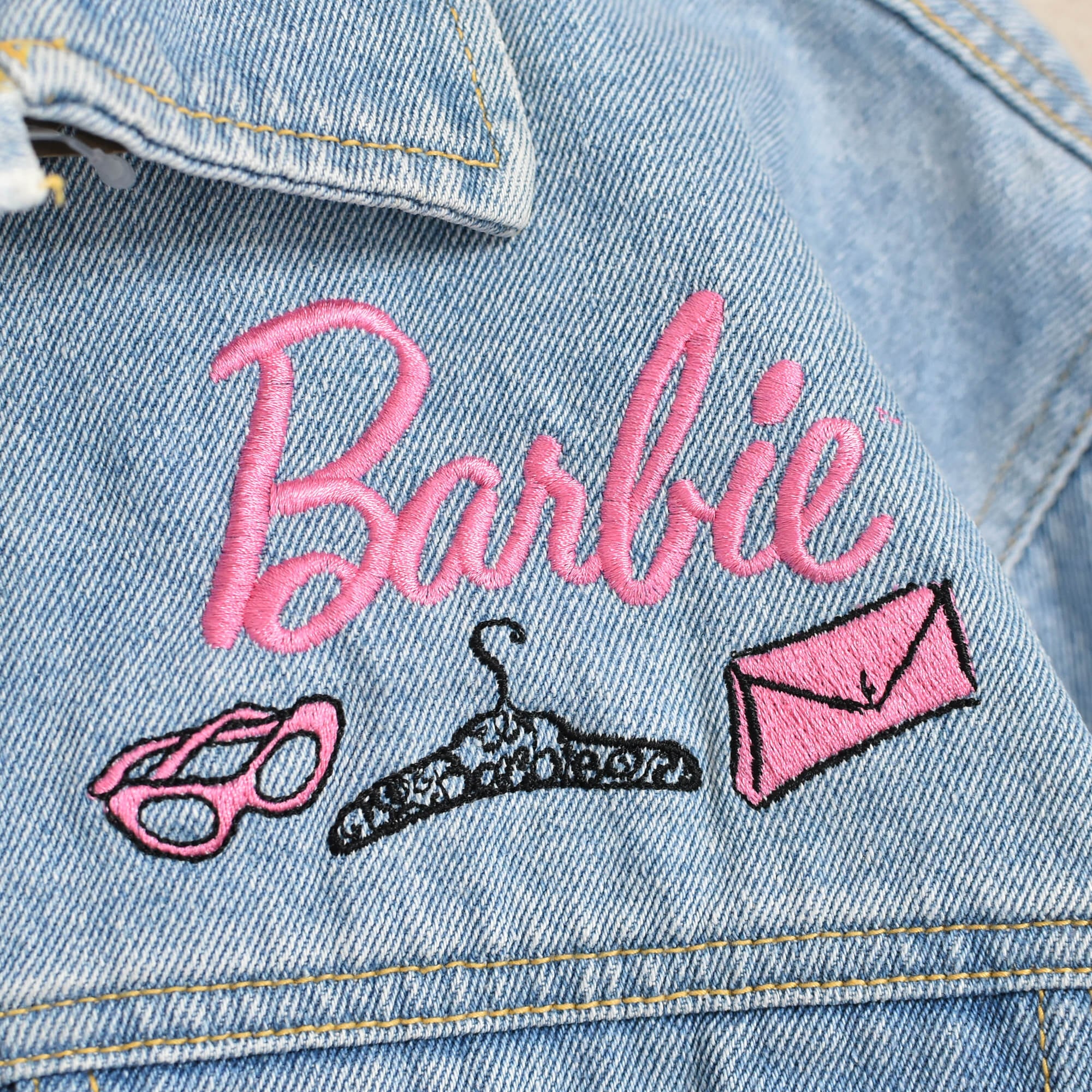 90s USA JERRY LEIGH Barbie design denim jkt | 古着屋 grin 90s USA JERRY LEIGH Barbie design denim jkt | 古着屋 grin