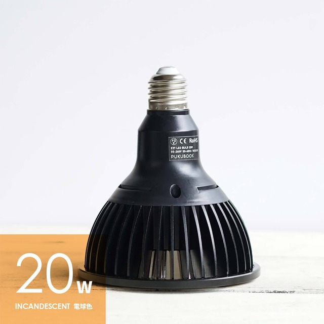 LEDライト AR型 20W 電球色 ブラック