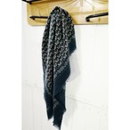 LES BELLES VAGABONDES｜Carre Laine "Valentine"-WOOL SCARF（Marine)