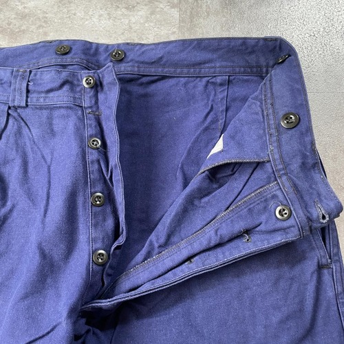 60s- フランス軍 フレンチワーク コットン ブルー パンツ W32 詳細写真6